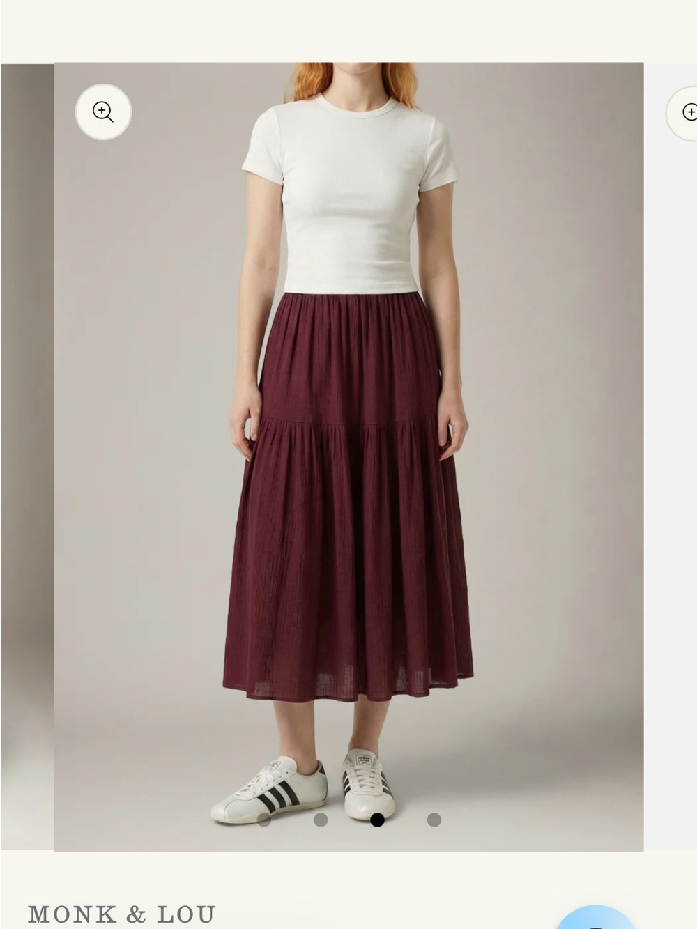 Monk & Lou Tiered Maxi Skirt